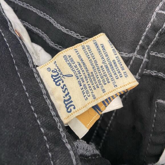 Miss Me Mid Rise Ankle Skinny Metallic Grey Jeans - Picture 3 of 8